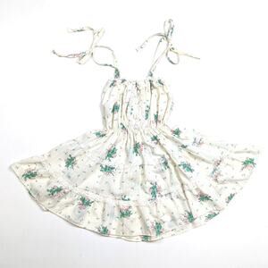 Vintage Miss Quality Dress Girls Sz 4T Cream Floral Sundress Boho Cottagecore